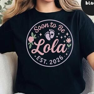 Soon To Be Lola Est 2026 Shirt Floral Grandma Tee